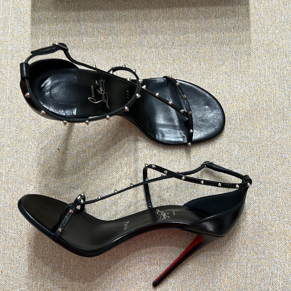 ❤️ Christian Louboutin RIOJANA SPIKES 100 Collector's Item - Picture 6 of 9